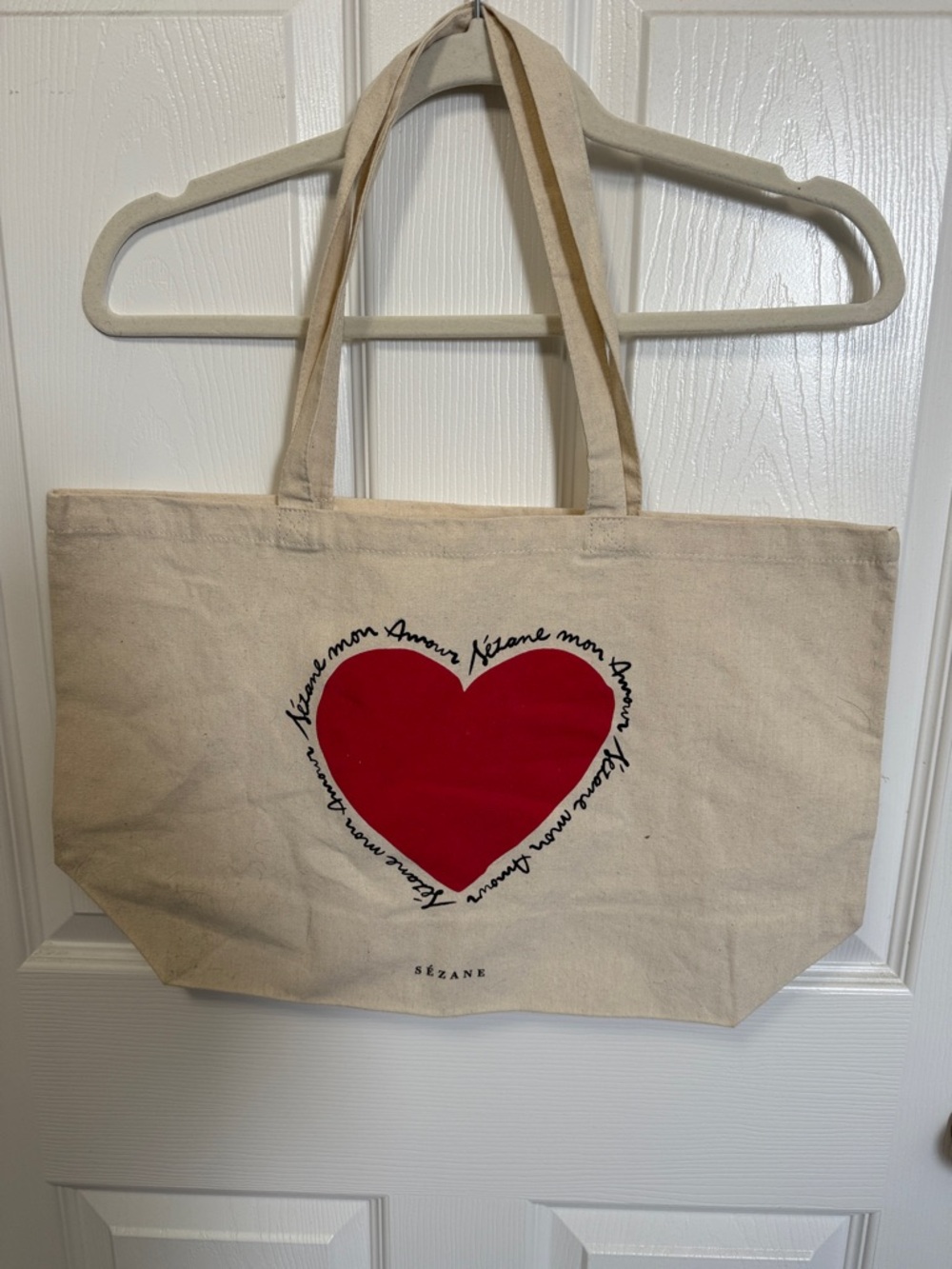 Red Heart Sezane tote bag